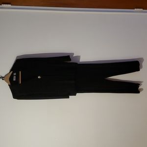 Chico's 3 Piece TRAVELERS short sleeve shirt size 1, jacket size 1, pants size 2